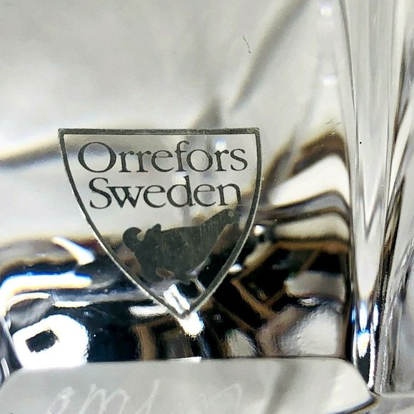 ORION By Orrefors Bowl Glass 5.5” Signed Label Designer Lars Hellsten Sweden - Picture 7 of 8
